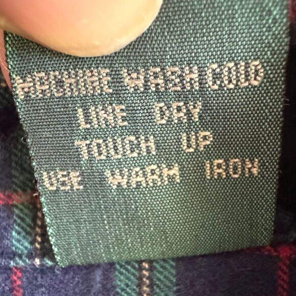 ORVIS Mens LS Button Down Shirt SZ L Blue-Green-Red Plaid Cotton & Wool Outdoors - Picture 5 of 11